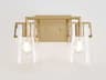 2 Light Bathroom Vanity Light Crofton Satin Brass Clear Glass