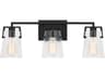Crofton 3-Light Midnight Black Vanity Light