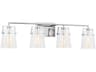 Crofton Chrome Four Light Bath Vanity Light