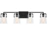 Crofton 4 Light Vanity Light Midnight Black