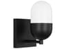 Foster 1 Light Midnight Black Wall Sconce with Milk Glass
