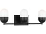 Foster 3 Light Bath Vanity Light Midnight Black Milk Glass