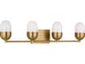 4 Light Bath Vanity Foster Satin Brass