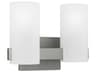 Rhode 2 Light Brushed Steel Vanity Light