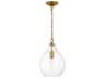 1-Light Pendant Magnus Burnished Brass Clear Glass