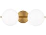 Bath Vanity Sconce Lune 2 Light Burnished Brass