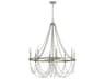 8 Light Chandelier Beverly French Washed Oak Distressed White Wood