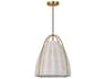 Norman 1-Light Satin Brass Off White Dome Pendant