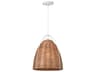 Norman 1 Light Medium Woven Rattan Pendant Blonde