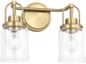 Anders 2-Light Satin Brass Vanity Light