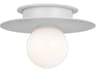 Flush Mount Ceiling Light Nodes Matte White Milk Glass