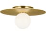 Nodes Burnished Brass Medium Flush Mount Ceiling Light
