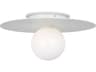 Nodes 1-Light Matte White Globe Flush Mount
