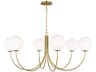 Chandelier Noemie 6 Light Burnished Brass