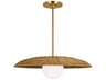 Mari Pendant Burnished Brass Rattan