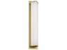 Freya LED Bath Vanity Light Burnished Brass Milk Glass