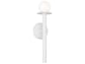 Wall Sconce Nodes Matte White Milk Glass