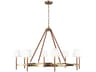 Katie Time Worn Brass 8 Light Large Chandelier
