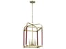 Hadley 4-Light Time Worn Brass Lantern Chandelier