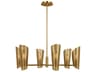 Plivot 6-Light Burnished Brass Chandelier