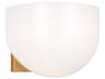 Wall Sconce Cheverny Burnished Brass Milk Glass