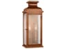 Pediment 2-Light Outdoor Wall Lantern Natural Copper Clear Seeded Glass