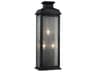 Outdoor Wall Lantern Pediment Dark Weathered Zinc Clear Seeded Glass