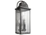Wellsworth Small Outdoor Wall Lantern Antique Bronze Clear Seeded Glass