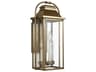 Wellsworth Small 3 Light Outdoor Wall Lantern Painted Distressed Brass