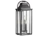 Wellsworth Medium Outdoor Wall Lantern Antique Bronze Clear Seeded Glass