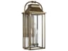 Wellsworth Medium Outdoor Wall Lantern Painted Distressed Brass Clear Glass