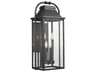 4 Light Outdoor Wall Lantern Wellsworth Antique Bronze Clear Seeded Glass