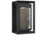 LED Outdoor Wall Sconce Urbandale Textured Black Water Glass