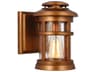 Outdoor Wall Lantern Newport Natural Copper Seeded Glass