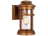 Newport Outdoor Wall Lantern in Natural Copper with Clear Seeded Glass