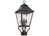 Galena 3-Light Outdoor Post Lantern in Sable