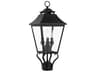 Galena 3 Light Outdoor Post Lantern Textured Black