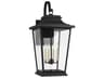 Warren Outdoor Wall Lantern Textured Black Clear Glass