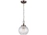 Tabby 1-Light Brushed Steel Globe Mini Pendant