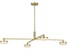 Khan 4-Light Burnished Brass Linear Chandelier