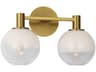 Torian 2-Light Burnished Brass Vanity Light