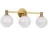3 Light Bath Vanity Torian Burnished Brass Ombre Glass