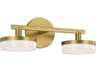 Khan 2 Light LED Vanity Light Burnished Brass