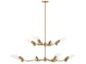 Mezzo 8-Light Burnished Brass Cylinder Chandelier