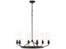 Ziba 6-Light Aged Iron Black Chandelier