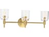 Hartley 3-Light Bath Vanity Light in Burnished Brass