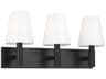 Beckham Classic 3-Light Aged Iron Black Vanity Light