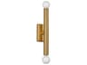 Beckham Modern Double Wall Sconce in Burnished Brass