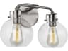 Clara 2-Light Vanity Light in Satin Nickel