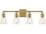 Monterro 4-Light Vanity Light in Burnished Brass